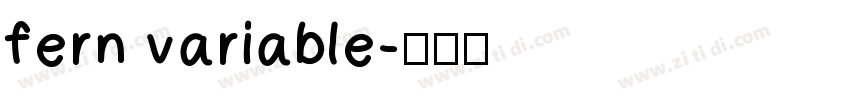 fern variable字体转换